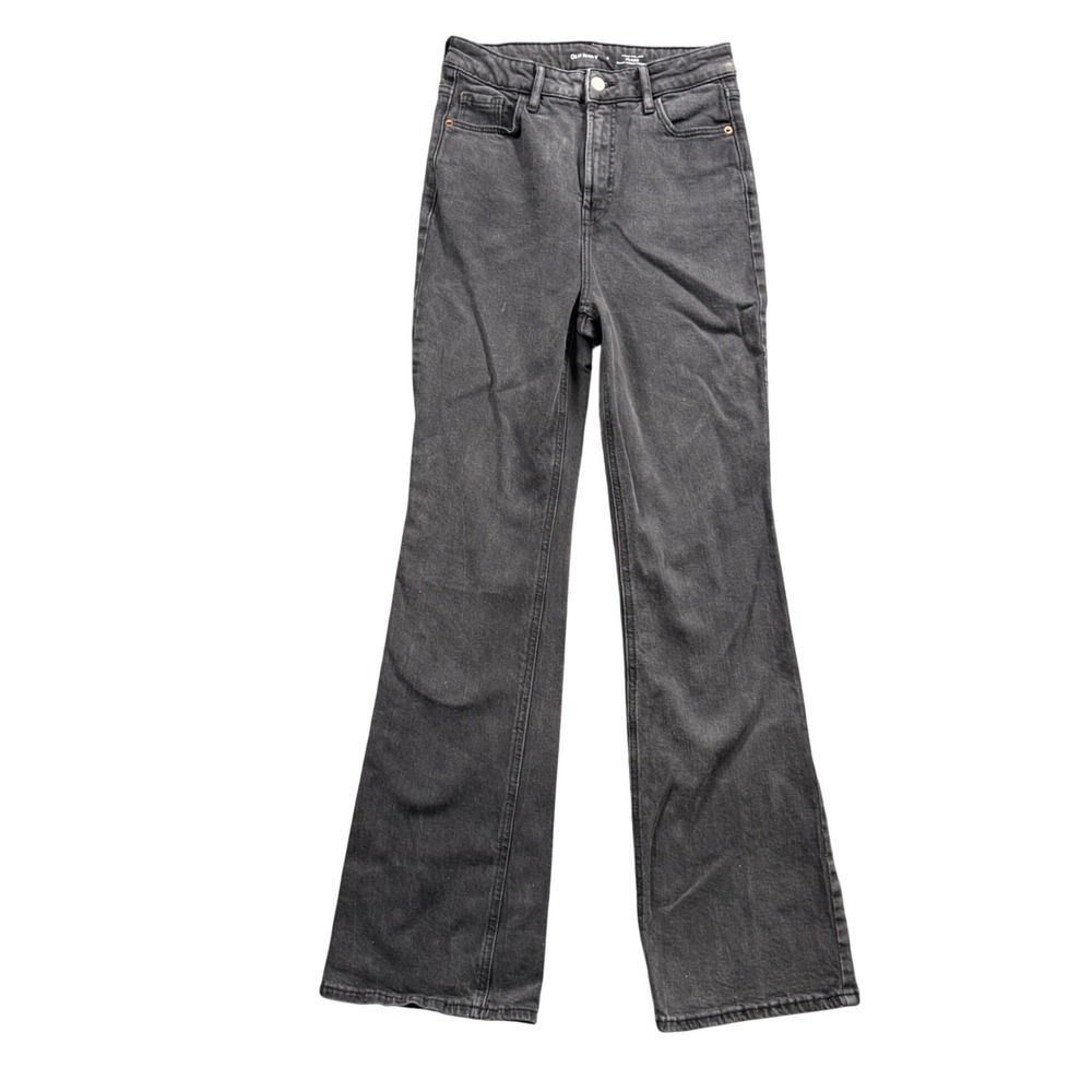 Old Navy Flare Jeans Womens 2 Black Higher High-Rise Secret-Smooth Pockets
